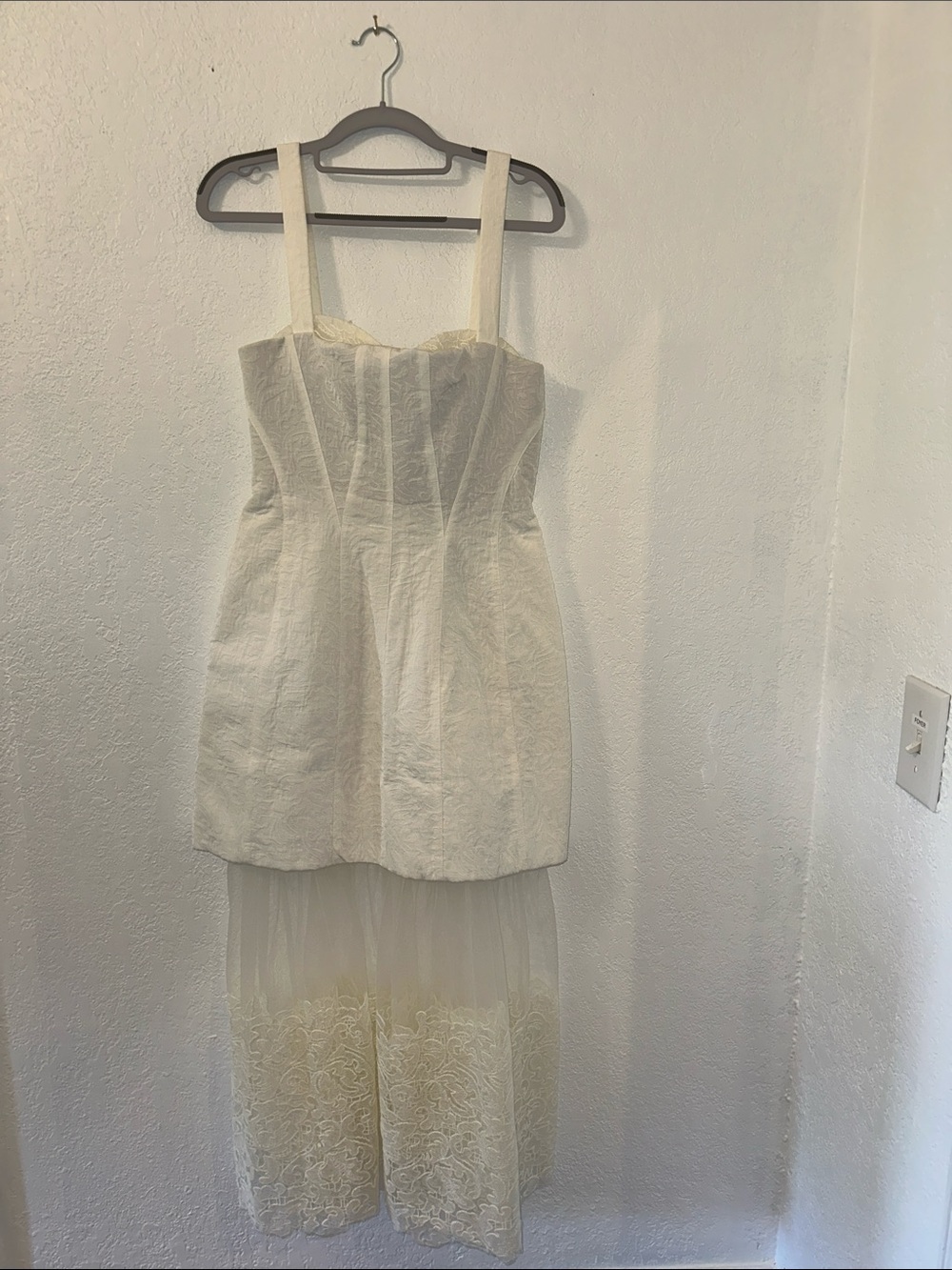 SIMKHAI Callan Bustier Midi Bridal Dress Size 4